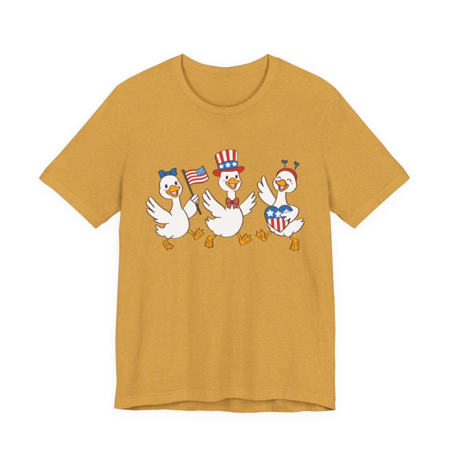 Patriotic Ducks T-Shirt — Cute 4th of July American Flag Design