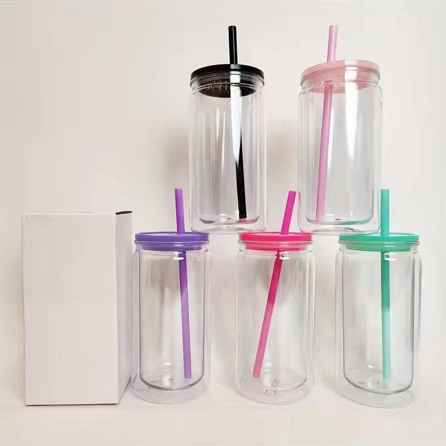 16oz Acrylic Color Lid Snowglobes