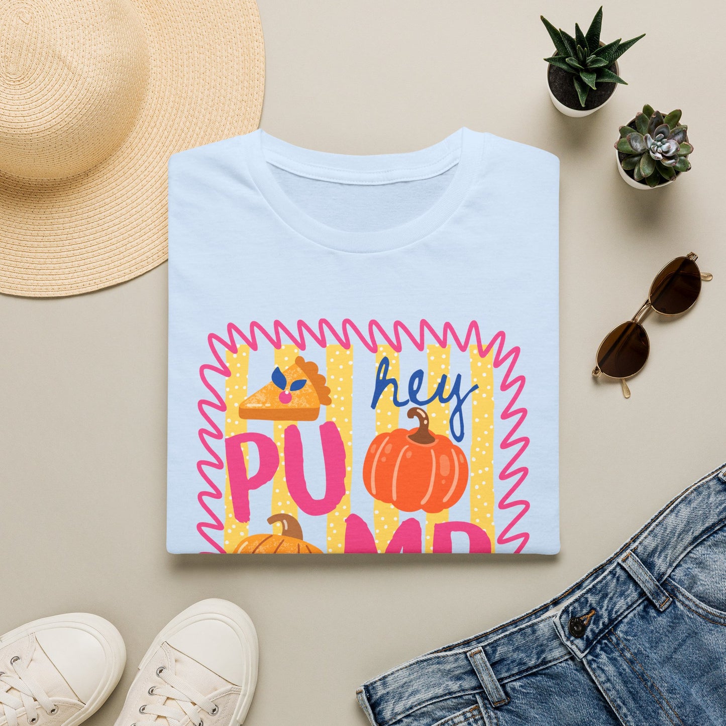 Pumpkin Graphic T-Shirt — "Hey Pumpkin" Fall Tee