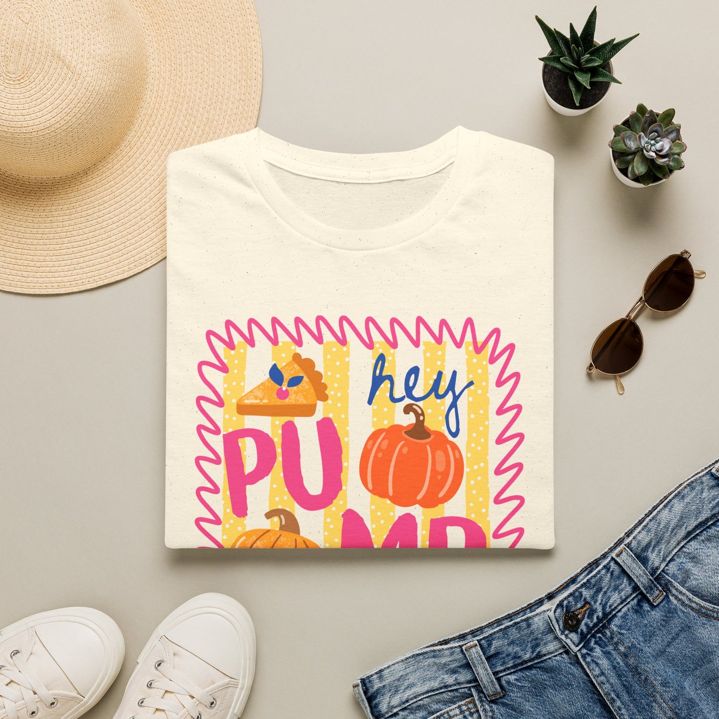 Pumpkin Graphic T-Shirt — "Hey Pumpkin" Fall Tee