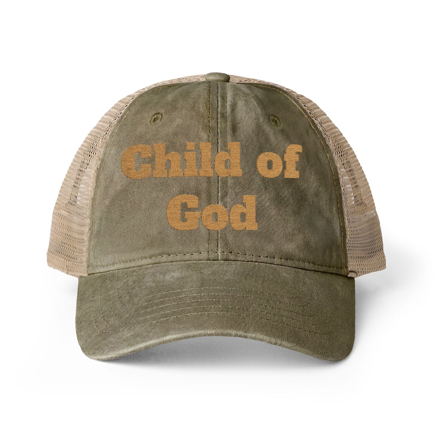 Women's Washed Ponyhole breathable Mesh-Back Caps.