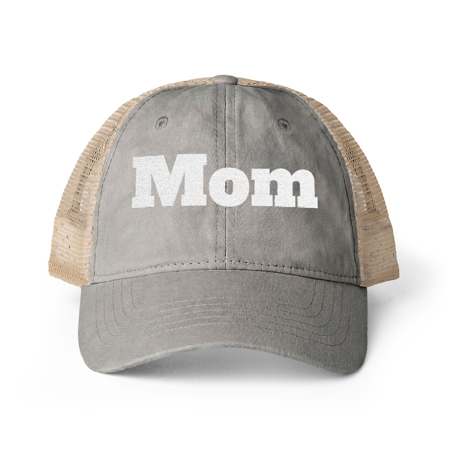 Women's Washed Mesh-Back Cap with Ponytail Hole