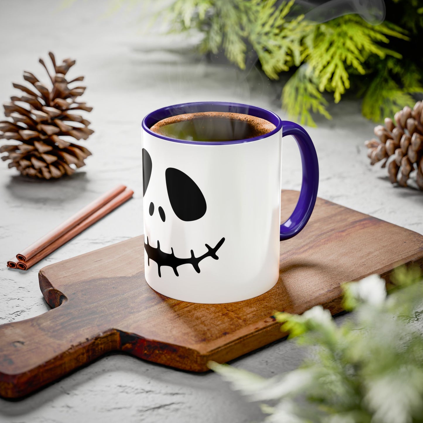 Jack Skellington Face Mug | Ceramic Coffee Mug 11oz 15oz