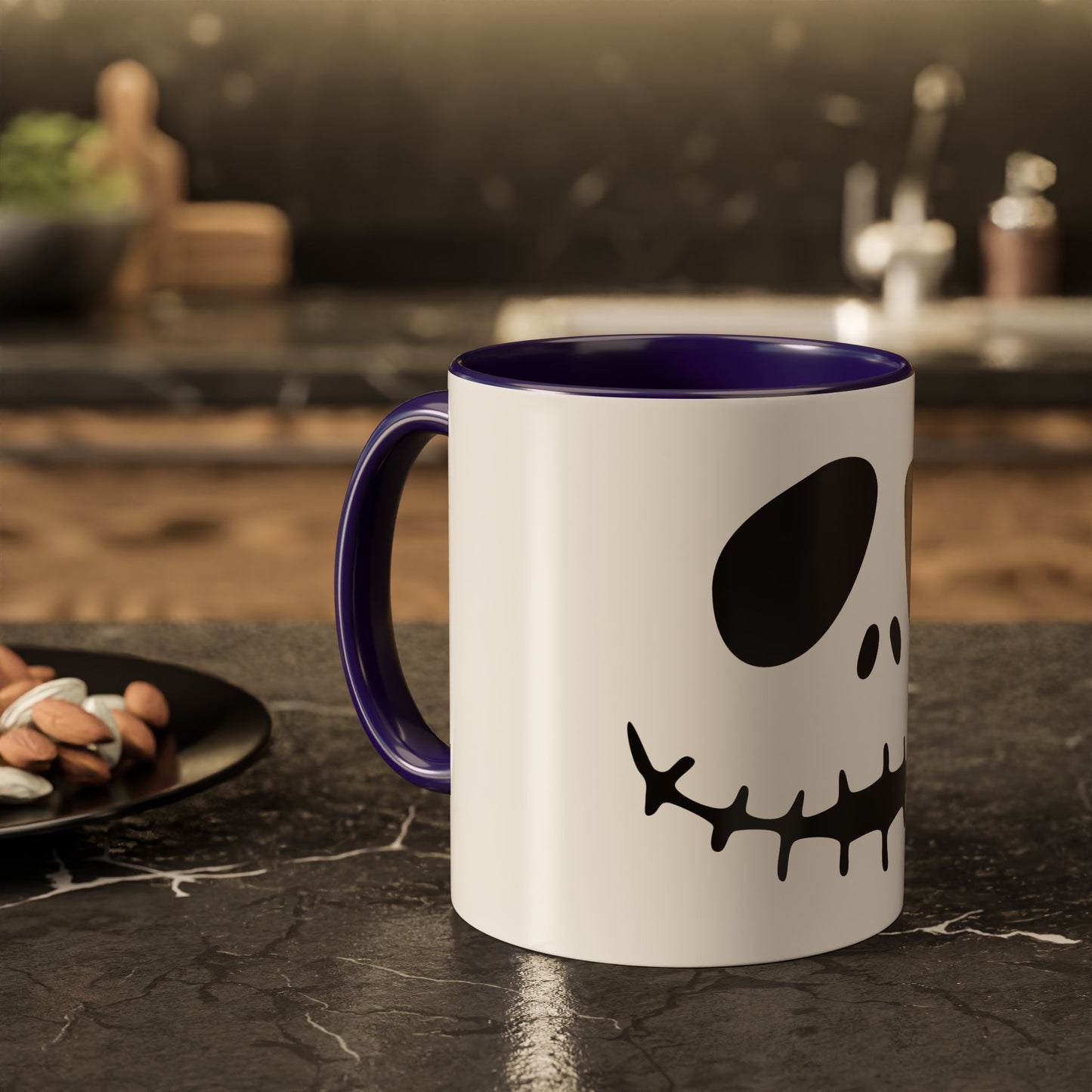 Jack Skellington Face Mug | Ceramic Coffee Mug 11oz 15oz