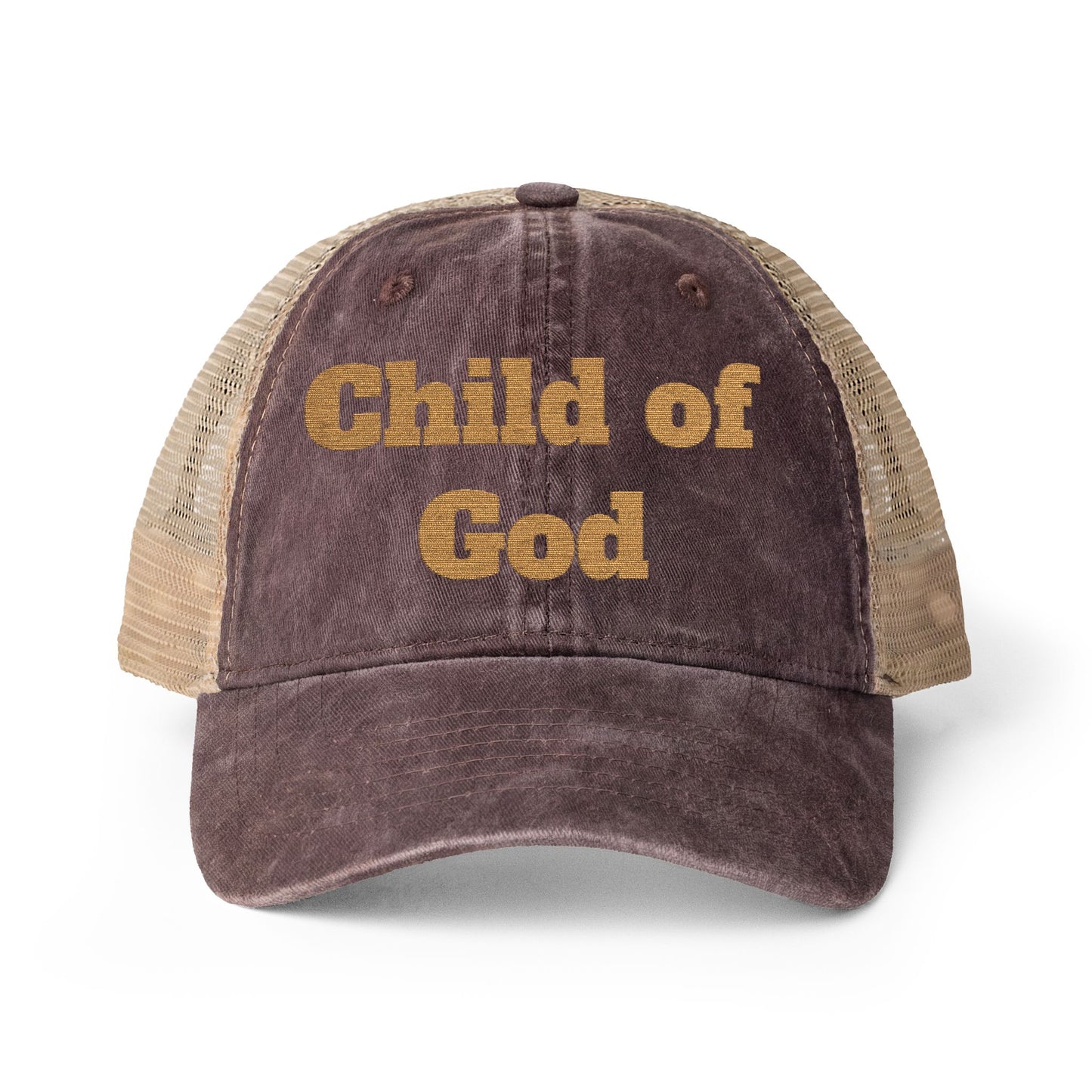 Women's Washed Ponyhole breathable Mesh-Back Caps.