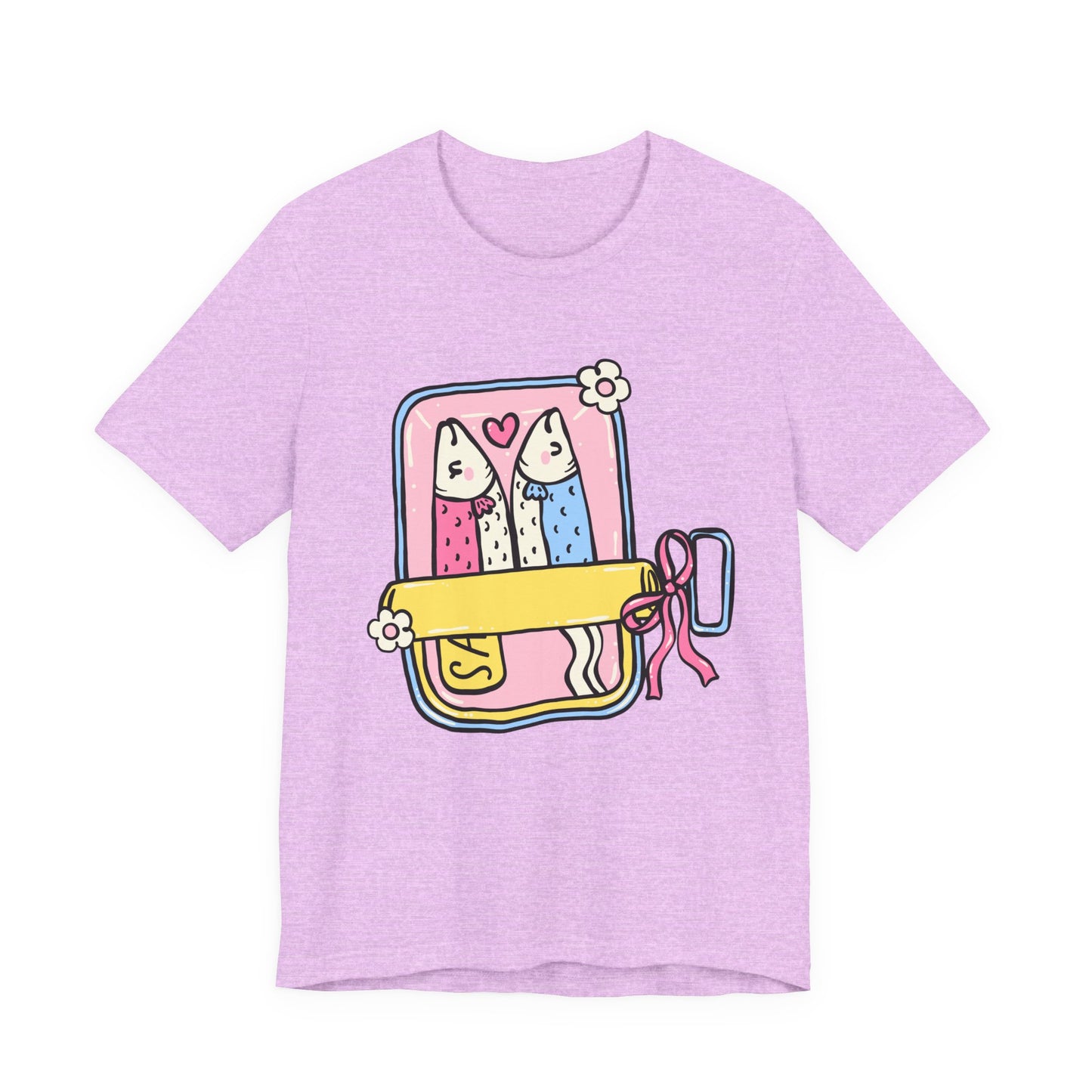 Cute Sardine Pastel Sleepingbag Illustration T-Shirt | Pastel Beach Graphic