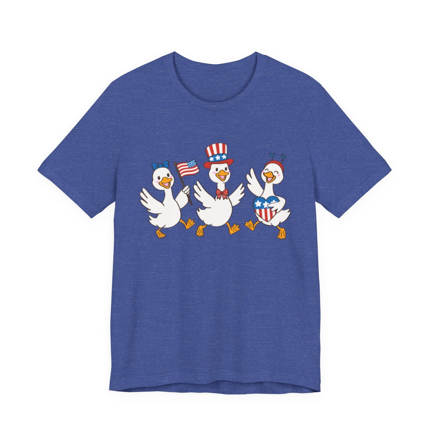 Patriotic Ducks T-Shirt — Cute 4th of July American Flag Design