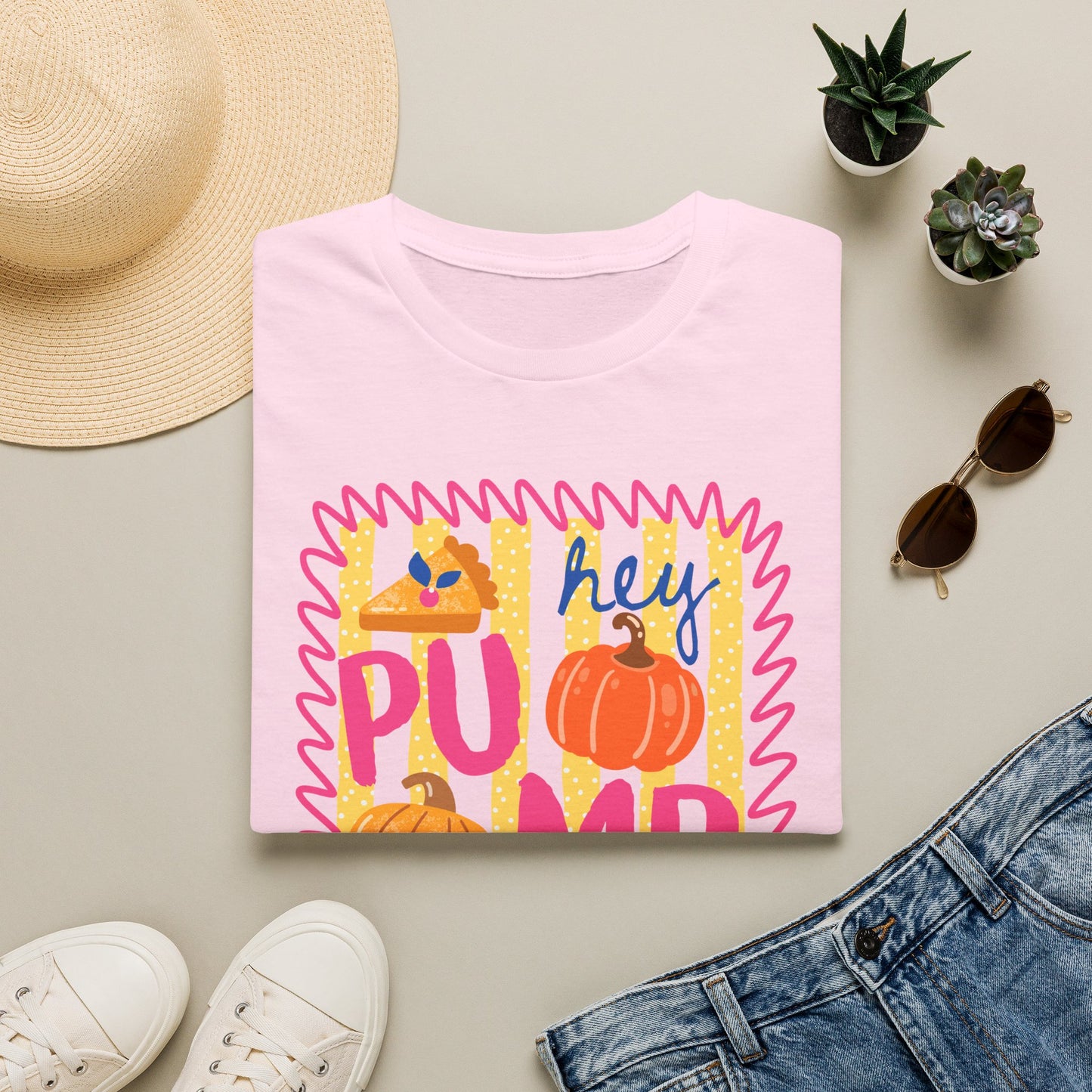 Pumpkin Graphic T-Shirt — "Hey Pumpkin" Fall Tee