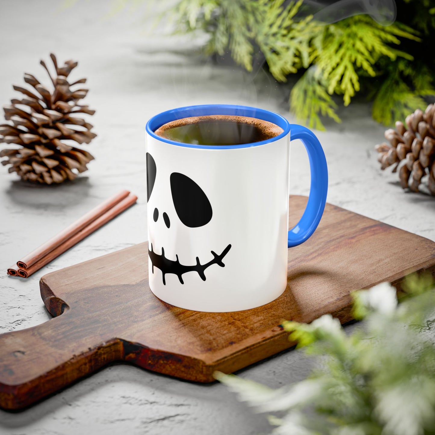 Jack Skellington Face Mug | Ceramic Coffee Mug 11oz 15oz