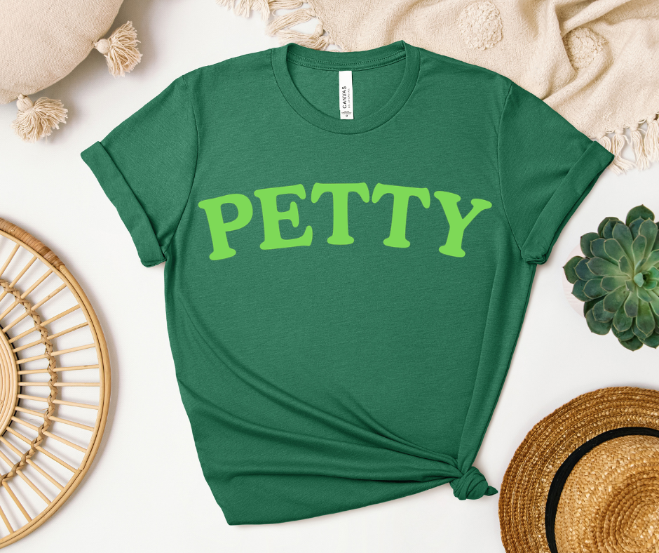 Petty Tee | Kelly Green Arched Lettering Shirt