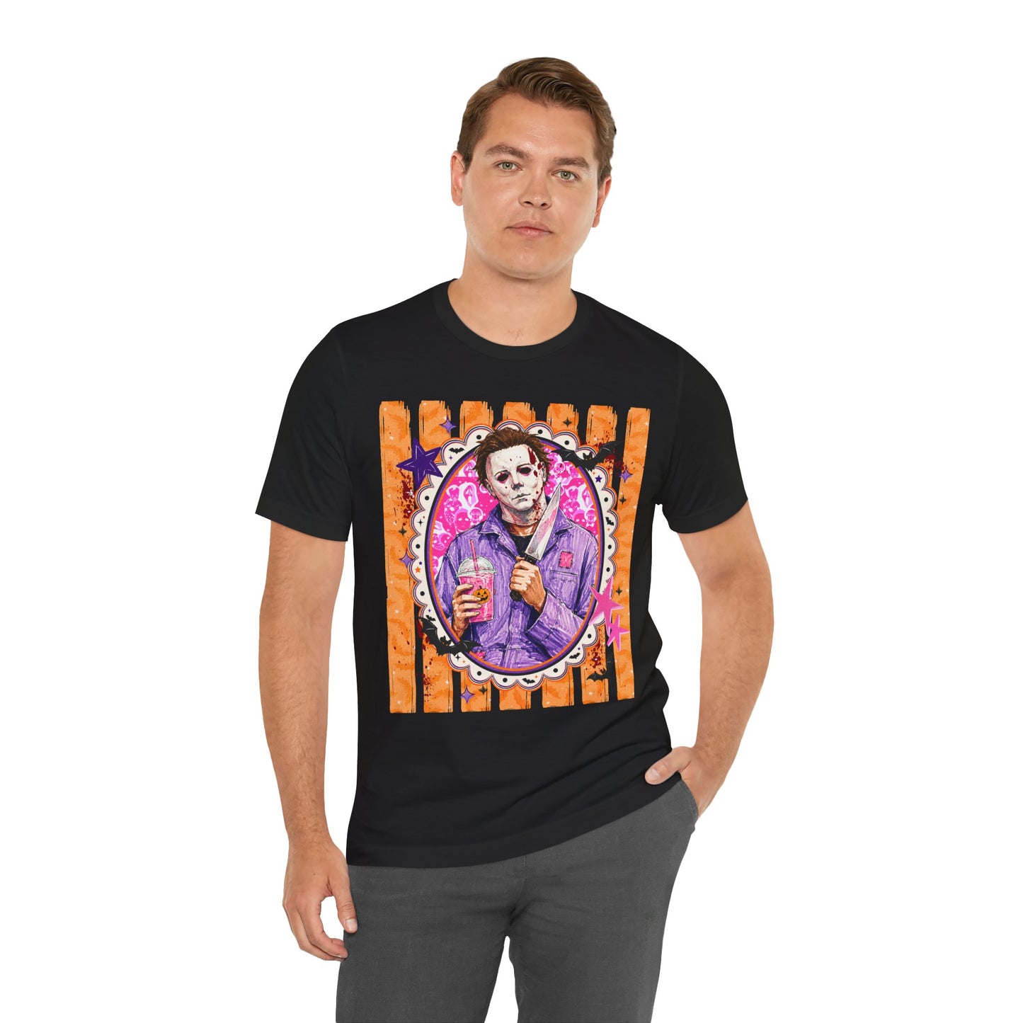 Michael Myers Retro Portrait Tee – Cute Creepy Halloween Horror Graphic Shirt