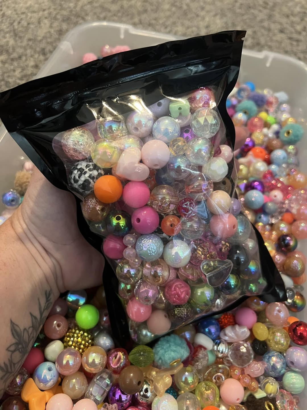Bag of acrylic Beads