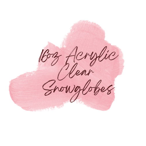 16oz Acrylic Color Lid Snowglobes