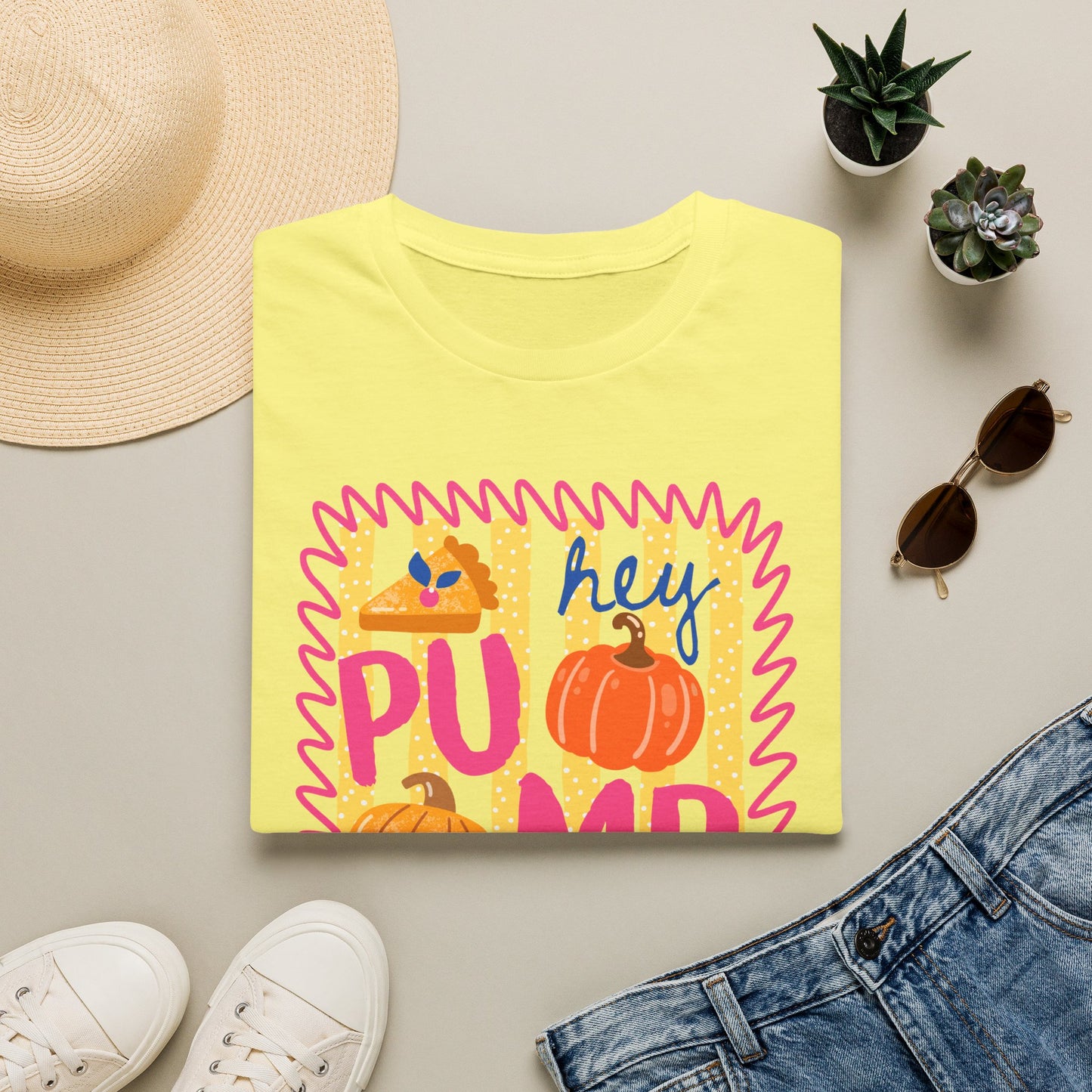 Pumpkin Graphic T-Shirt — "Hey Pumpkin" Fall Tee