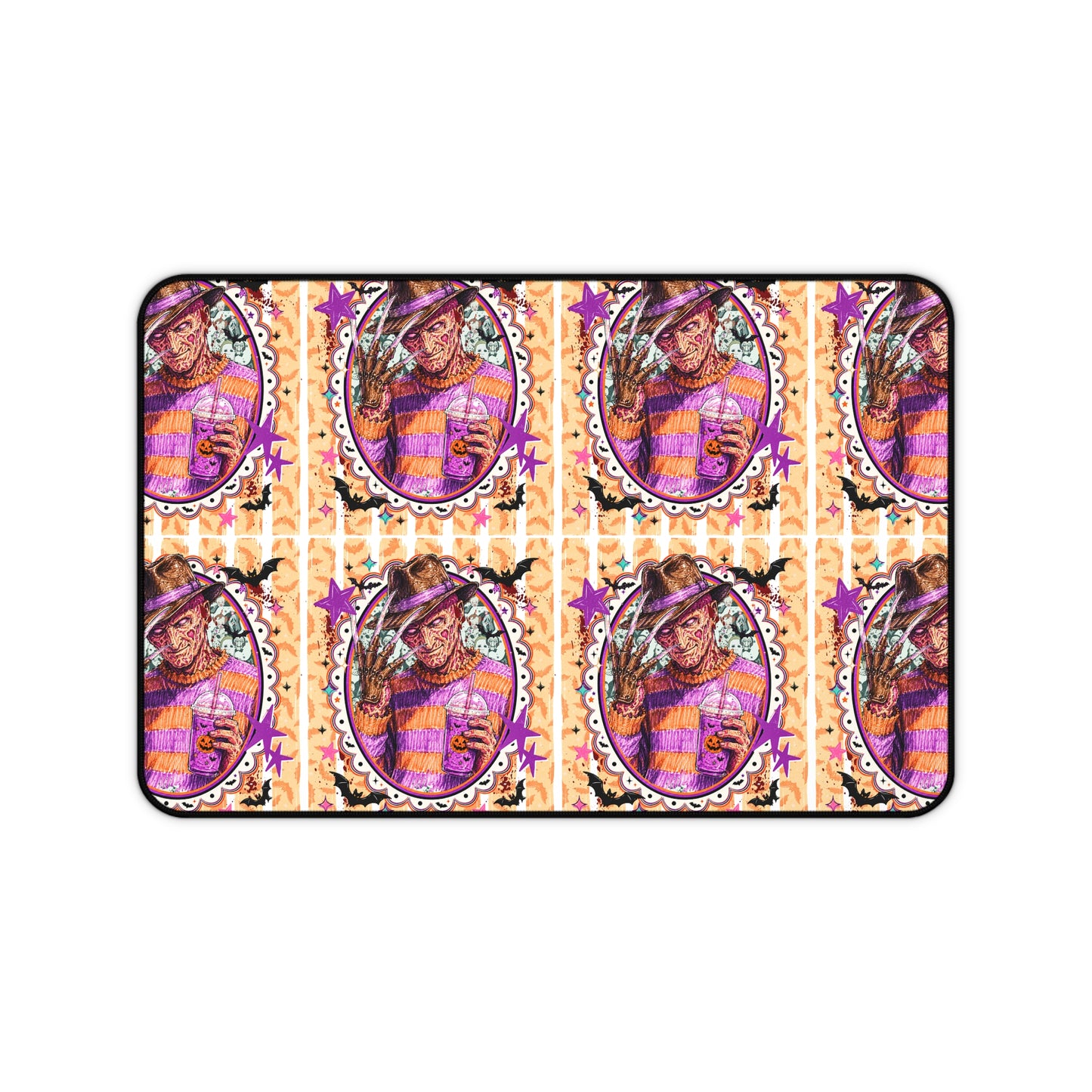 Freddy Krueger Pattern Desk Mat — Retro Horror Gaming Mouse Pad