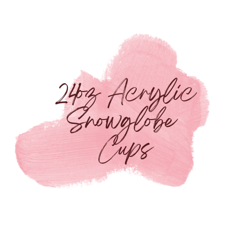 24oz Acrylic Snowglobe Cups