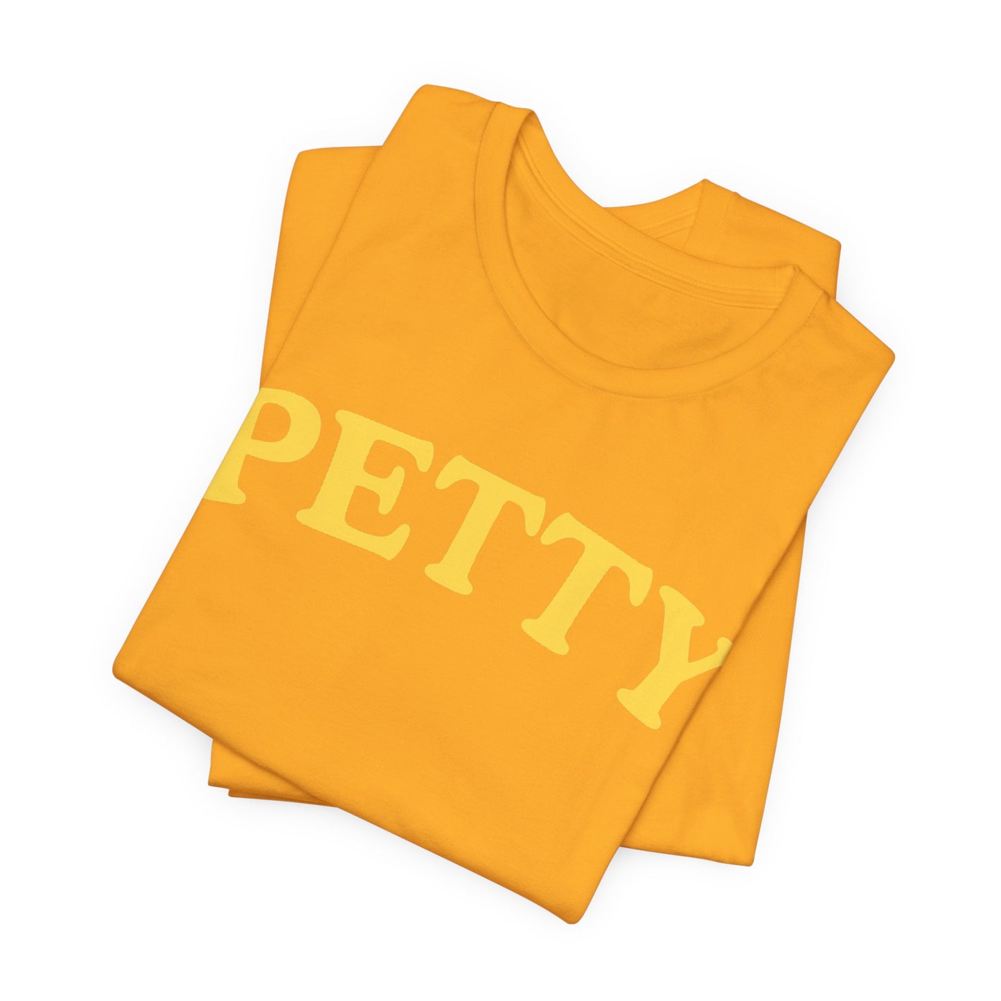 Petty Tee | Yellow Arched Text T-Shirt
