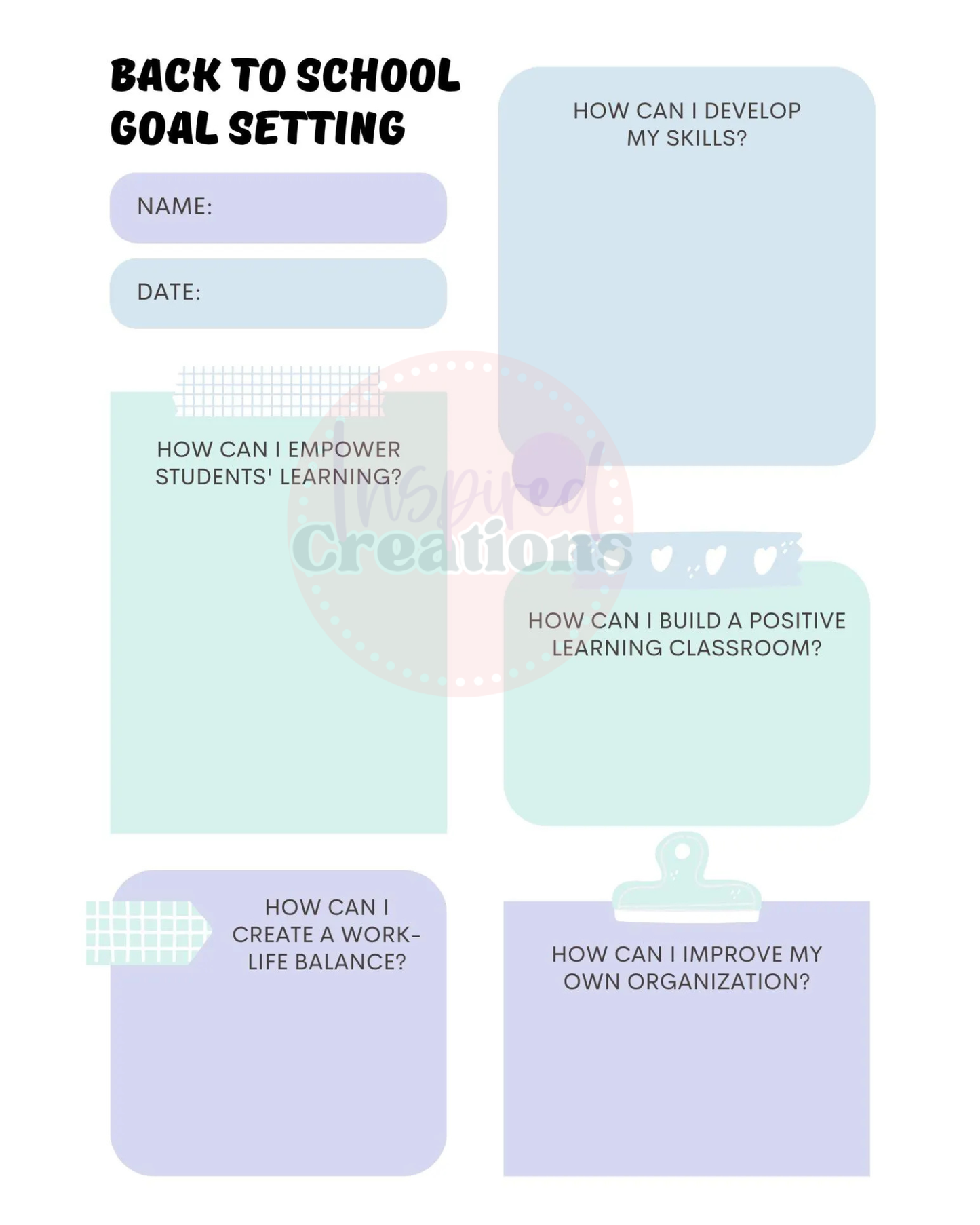 Back to School Digital Planner | Student Planner | Printable Academic Organizer | Instant Digital Download