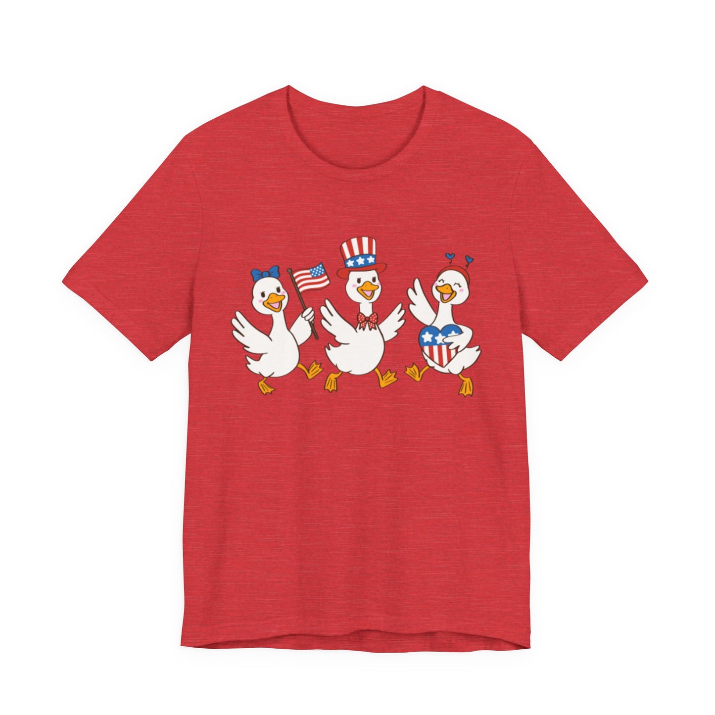 Patriotic Ducks T-Shirt — Cute 4th of July American Flag Design