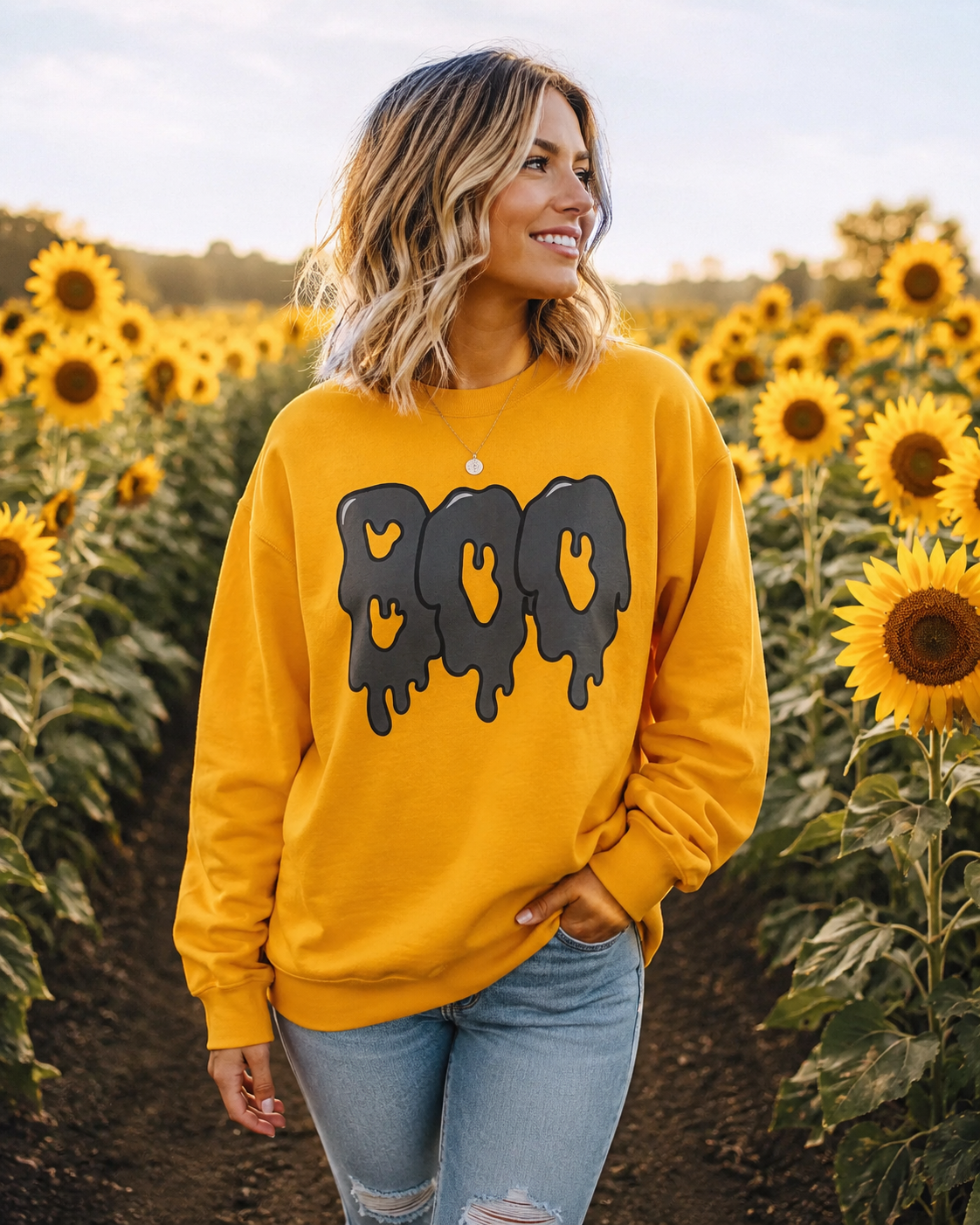 Drippy Boo ghosts sweatshirt | Halloween spooky graphic crewneck