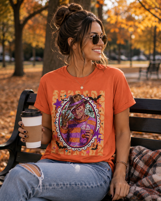 Freddy Krueger Halloween Tee – Retro Horror Nightmares Graphic T-Shirt