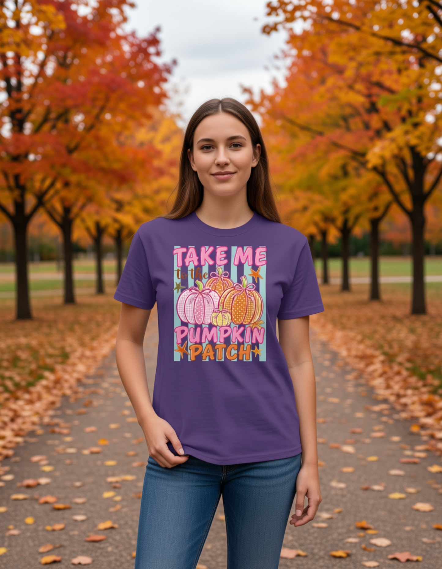 Take me to the pumpkin patch Unisex Fall Trendy tshirt