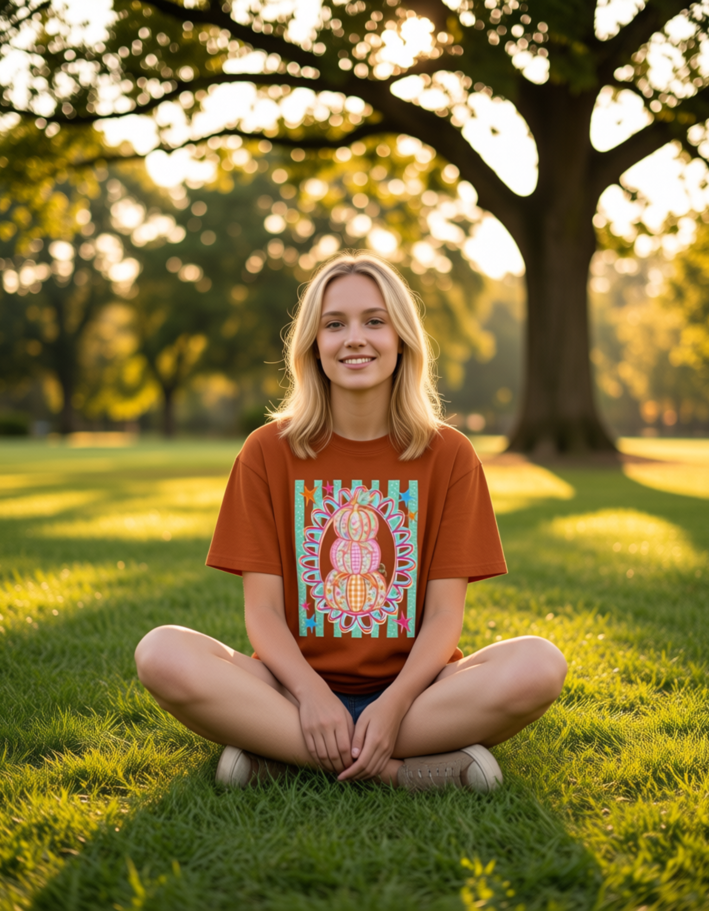 Pastal Pumpkin Trendy Fall Unisex Tshirt