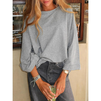Elevate Your Casual Style with the Flowyair Women's Oversized 3/4 Sleeve T-Shirt – Perfect for Summer Relaxation!