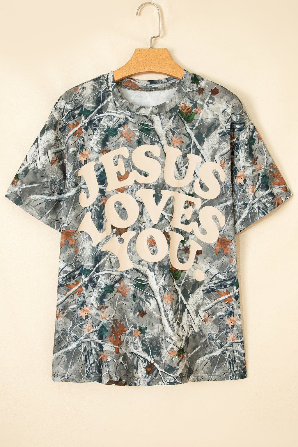 Pink Camo Woodland LOVE LIKE JESUS Casual Tee