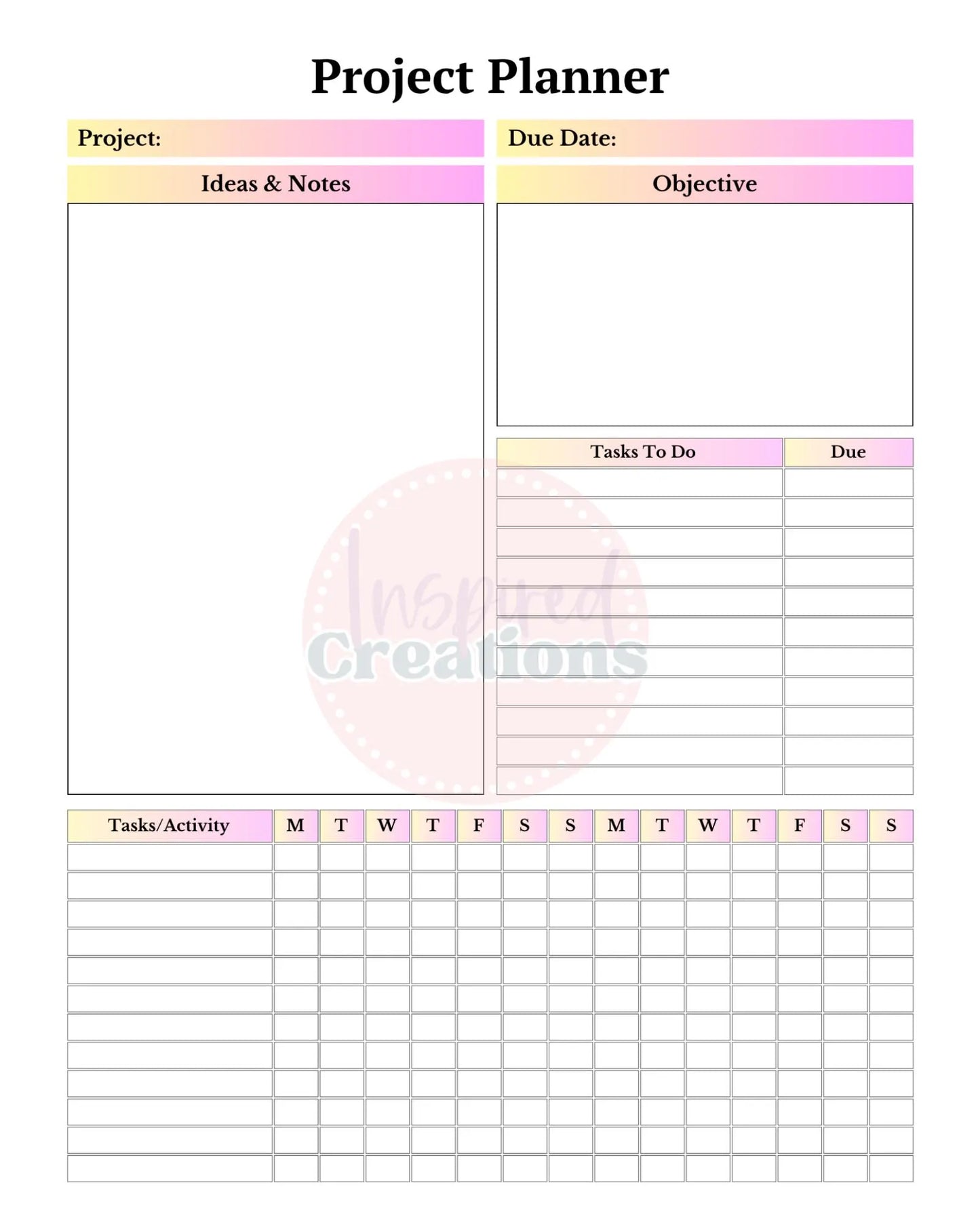 College Student Digital Planner | Academic Planner | Printable Student Organizer | Instant Digital Download