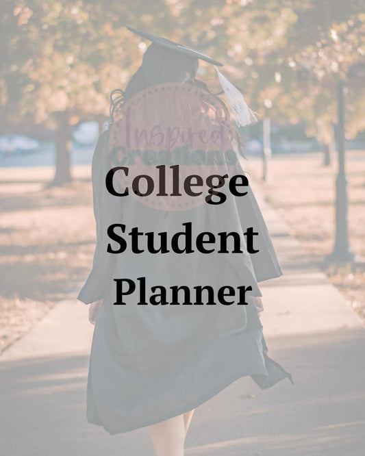 College Student Digital Planner | Academic Planner | Printable Student Organizer | Instant Digital Download
