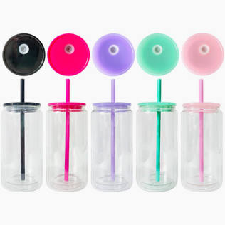 16oz Acrylic Color Lid Snowglobes